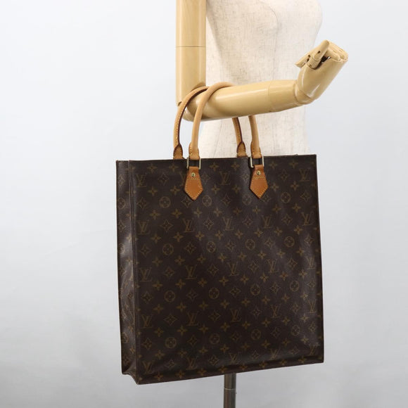 LOUIS VUITTON Monogram Sac Plat Hand Bag M51140 LV Auth BA11239
