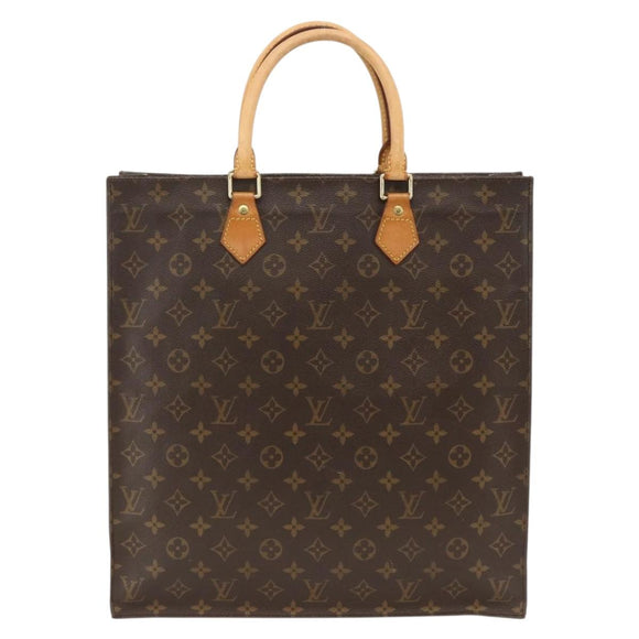LOUIS VUITTON Monogram Sac Plat Hand Bag M51140 LV Auth BA11239