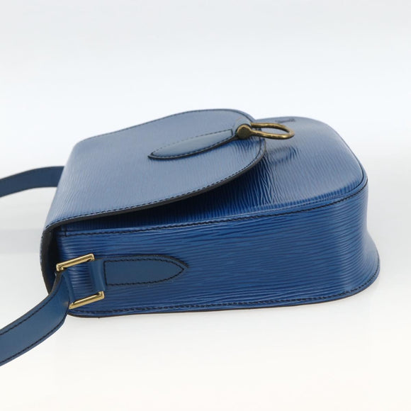 LOUIS VUITTON Epi Saint Cloud GM Shoulder Bag Toledo Blue M52195 LV Auth BA11245