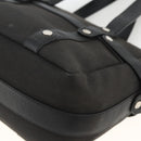 BVLGARI Hand Bag Canvas Leather Black Silver Auth BA11246-15