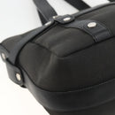 BVLGARI Hand Bag Canvas Leather Black Silver Auth BA11246-16