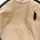 BVLGARI Hand Bag Canvas Leather Black Silver Auth BA11246-19