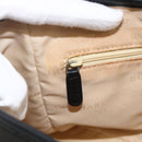 BVLGARI Hand Bag Canvas Leather Black Silver Auth BA11246-20
