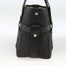 BVLGARI Hand Bag Canvas Leather Black Silver Auth BA11246-3