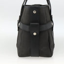 BVLGARI Hand Bag Canvas Leather Black Silver Auth BA11246-4