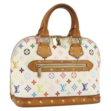 LOUIS VUITTON Monogram Multicolor Alma Hand Bag White M92647 LV Auth BA11247V