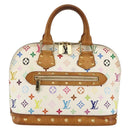 LOUIS VUITTON Monogram Multicolor Alma Hand Bag White M92647 LV Auth BA11247V-13