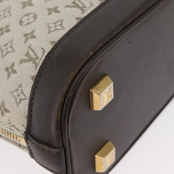 LOUIS VUITTON Monogram Mini Alma Haut Hand Bag Khaki M92203 LV Auth BA11248