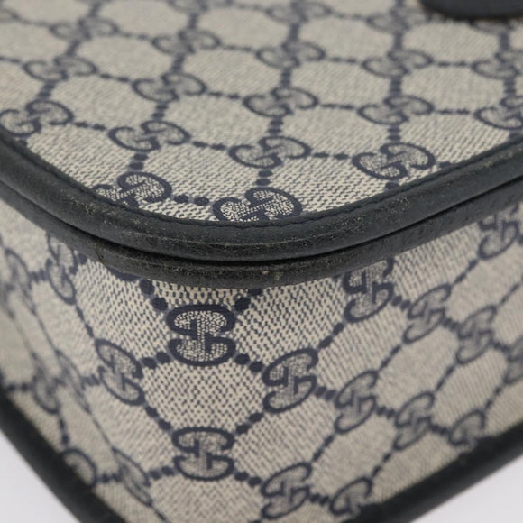 GUCCI GG Supreme Shoulder Bag PVC Navy Gold 001 904 0915 Auth BA11249