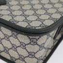 GUCCI GG Supreme Shoulder Bag PVC Navy Gold 001 904 0915 Auth BA11249-11