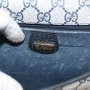 GUCCI GG Supreme Shoulder Bag PVC Navy Gold 001 904 0915 Auth BA11249-16