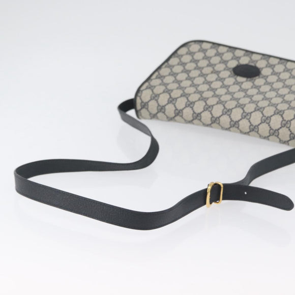 GUCCI GG Supreme Shoulder Bag PVC Navy Gold 001 904 0915 Auth BA11249