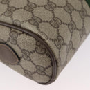 GUCCI GG Supreme Web Sherry Line Shoulder Bag PVC Beige Gold Auth BA11250-16