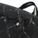 CHANEL Travel Line Tote Bag Nylon Black CC Auth BA11251-10