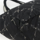 CHANEL Travel Line Tote Bag Nylon Black CC Auth BA11251-11
