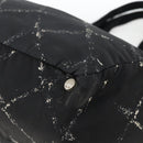CHANEL Travel Line Tote Bag Nylon Black CC Auth BA11251-12