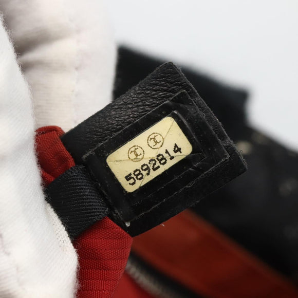 CHANEL Reisetasche Nylon Schwarz CC Auth BA11251