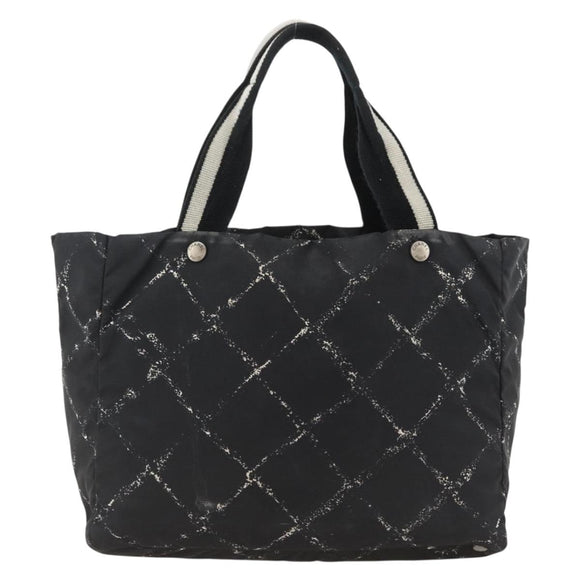 CHANEL Reisetasche Nylon Schwarz CC Auth BA11251
