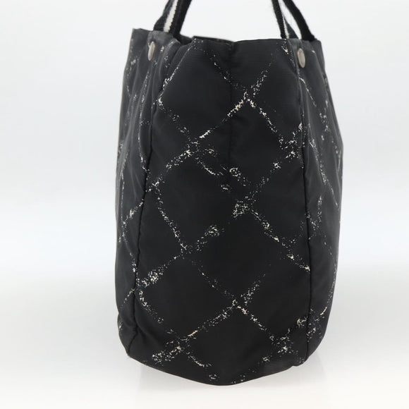 CHANEL Reisetasche Nylon Schwarz CC Auth BA11251