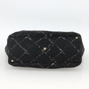 CHANEL Travel Line Tote Bag Nylon Black CC Auth BA11251-9