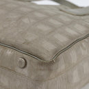 CHANEL New Travel Line Hand Bag Nylon Beige CC Auth BA11252-14