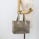 CHANEL New Travel Line Hand Bag Nylon Beige CC Auth BA11252-23