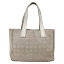 CHANEL New Travel Line Hand Bag Nylon Beige CC Auth BA11252-2