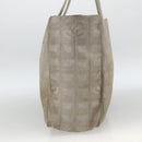 CHANEL New Travel Line Hand Bag Nylon Beige CC Auth BA11252-3