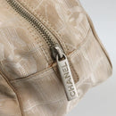 CHANEL New Travel Line Hand Bag Nylon Beige Gold CC Auth BA11253-14