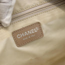 CHANEL New Travel Line Hand Bag Nylon Beige Gold CC Auth BA11253-15