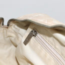 CHANEL New Travel Line Hand Bag Nylon Beige Gold CC Auth BA11253-19