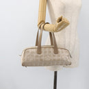CHANEL New Travel Line Hand Bag Nylon Beige Gold CC Auth BA11253-22