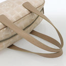 CHANEL New Travel Line Hand Bag Nylon Beige Gold CC Auth BA11253-7
