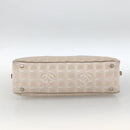 CHANEL New Travel Line Hand Bag Nylon Beige Gold CC Auth BA11253-9