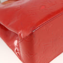 LOUIS VUITTON Monogram Vernis Reade PM Hand Bag Red Rouge M91088 LV Auth BA11260-14