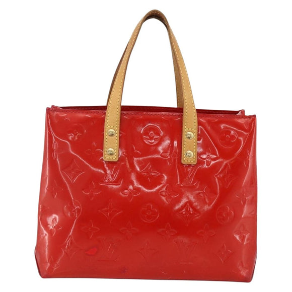 LOUIS VUITTON Monogram Vernis Reade PM Hand Bag Red Rouge M91088 LV Auth BA11260