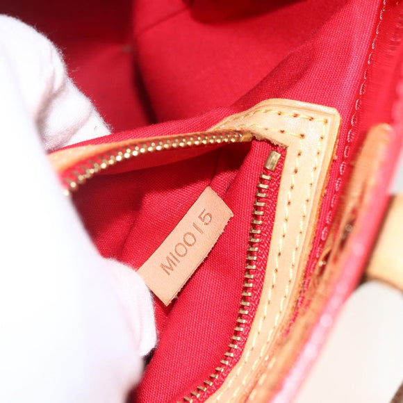 LOUIS VUITTON Monogram Vernis Reade PM Hand Bag Red Rouge M91088 LV Auth BA11260