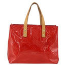 LOUIS VUITTON Monogram Vernis Reade PM Hand Bag Red Rouge M91088 LV Auth BA11260-2