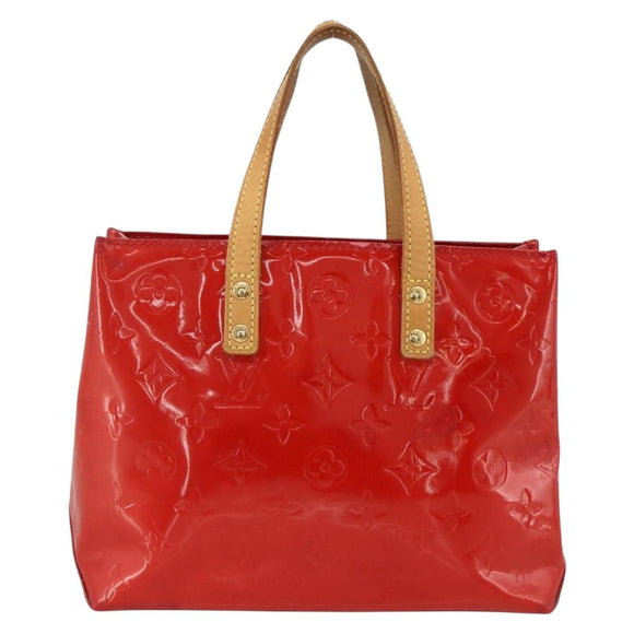 LOUIS VUITTON Monogram Vernis Reade PM Hand Bag Red Rouge M91088 LV Auth BA11260