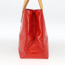 LOUIS VUITTON Monogram Vernis Reade PM Hand Bag Red Rouge M91088 LV Auth BA11260-3