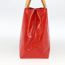 LOUIS VUITTON Monogram Vernis Reade PM Hand Bag Red Rouge M91088 LV Auth BA11260-4