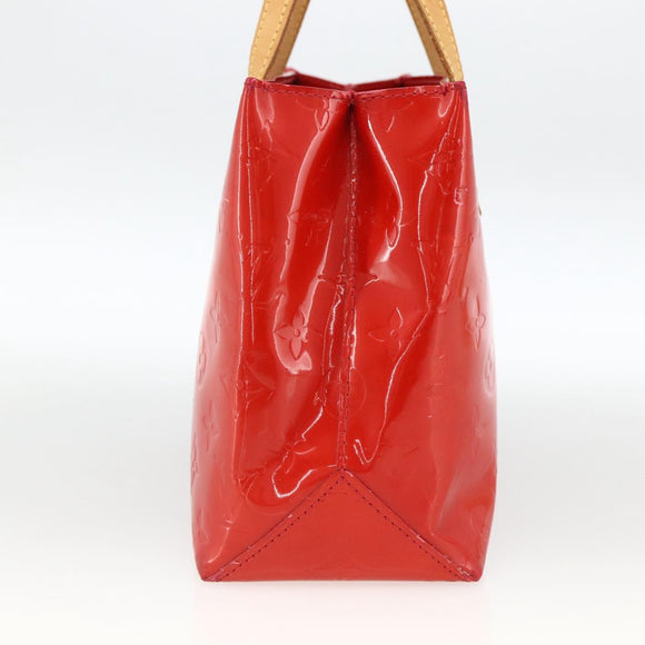 LOUIS VUITTON Monogram Vernis Reade PM Hand Bag Red Rouge M91088 LV Auth BA11260