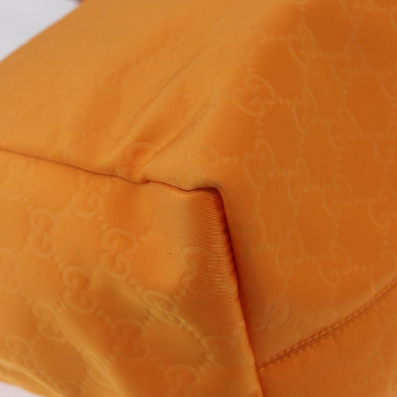 GUCCI GG Canvas Tote Bag Nylon Orange 282439 Auth BA11263