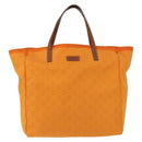 GUCCI GG Canvas Tote Bag Nylon Orange 282439 Auth BA11263-13