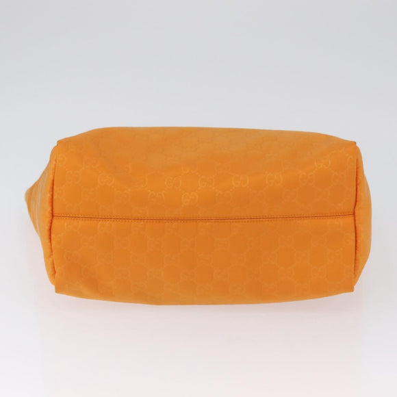 GUCCI GG Canvas Tote Bag Nylon Orange 282439 Auth BA11263