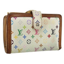 LOUIS VUITTON Multicolor Portefeuille Viennois Wallet White M92987 Auth BA11268-1
