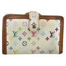 LOUIS VUITTON Multicolor Portefeuille Viennois Wallet White M92987 Auth BA11268-13