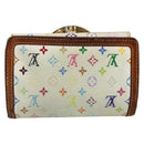 LOUIS VUITTON Multicolor Portefeuille Viennois Wallet White M92987 Auth BA11268-2