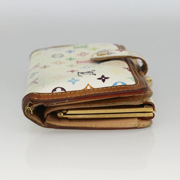 LOUIS VUITTON Multicolor Portefeuille Viennois Wallet White M92987 Auth BA11268