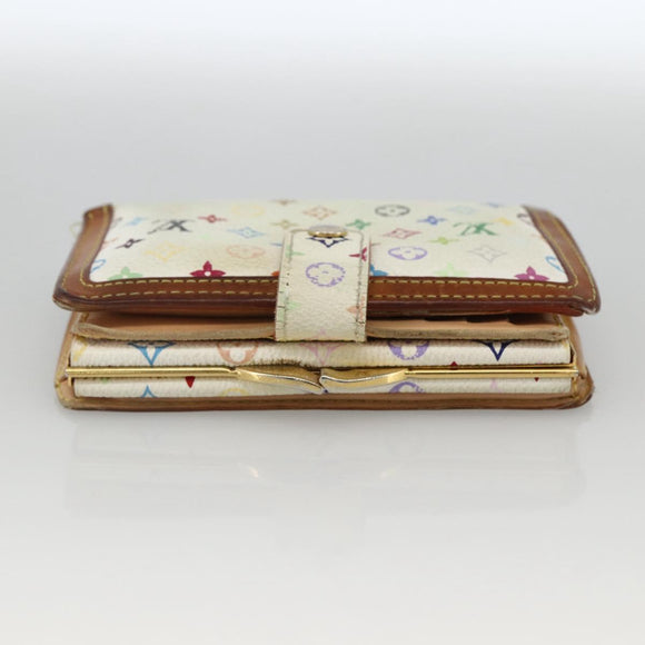 LOUIS VUITTON Multicolor Portefeuille Viennois Wallet White M92987 Auth BA11268
